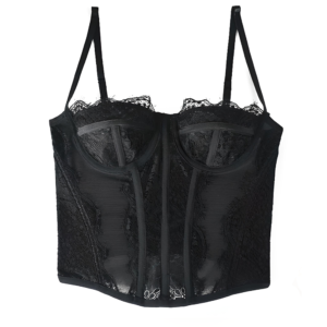 Corset encaje Floral Black